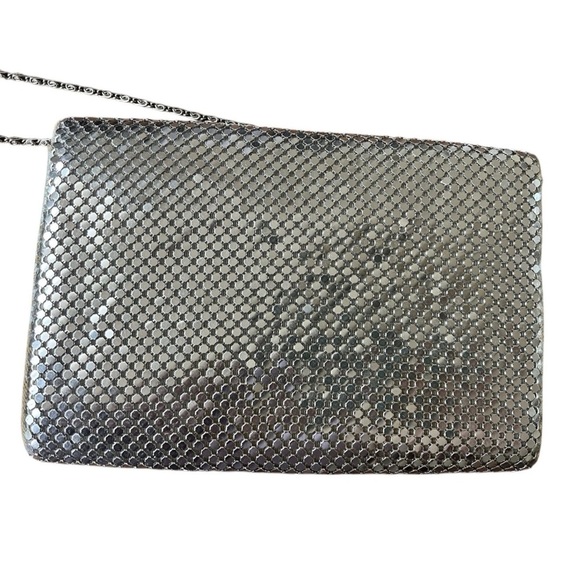 Vintage Silver Sequins Mesh Chain Strap Crossbody Bag - Picture 2 of 3